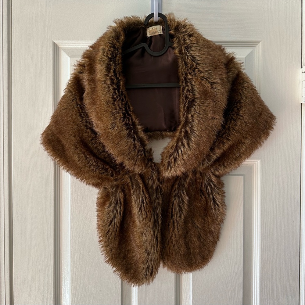 Pins and Needles Faux Fur Stole Wrap